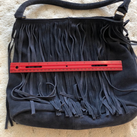 Suede shoulder bag - Picture 9 of 12